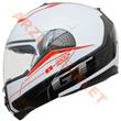 BEON- ÇENE AÇILIR VİZÖRLÜ KASK [B700] [BEYAZ-KIRMIZI] [B-SHOCK] [S]