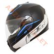 BEON- ÇENE AÇILIR VİZÖRLÜ KASK [B700] [SİYAH-MAVİ] [B-SHOCK] [M]